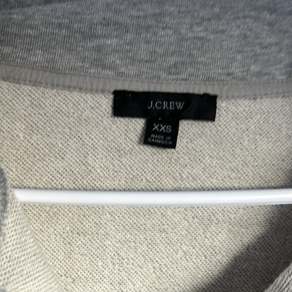 J. Crew Grey 1/4 Zip Oversized Boyfriend Pullover, NWOT - Picture 4 of 5